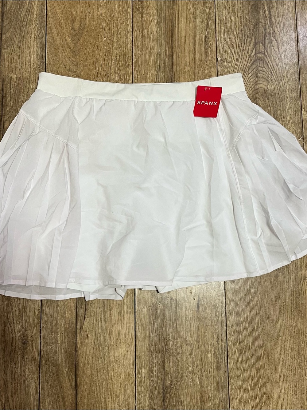 SPANX White Pleated Mini Skort